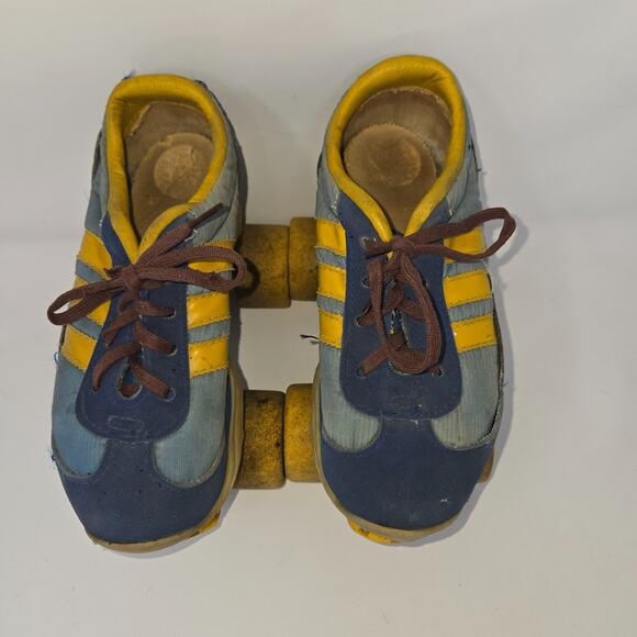 Vintage Nash Cruisers Roller Skates Youth Size 13-1 Blue Yellow Complete - Picture 4 of 16
